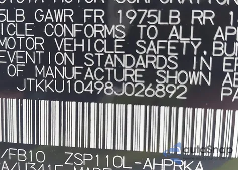 2008 Scion Xd z USA, uszkodzony, nr VIN JTKKU10498J026892